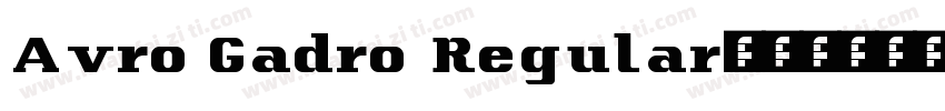 Avro Gadro Regular字体转换